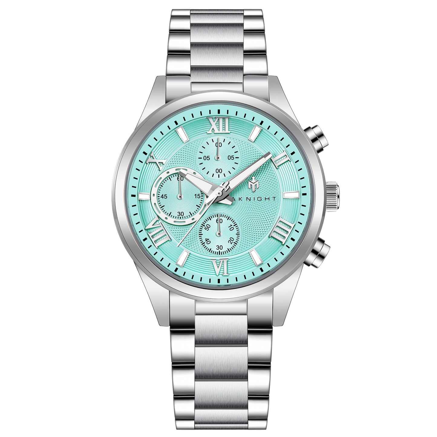Stainless Steel Analog Chronograph Elegant Wristwatch